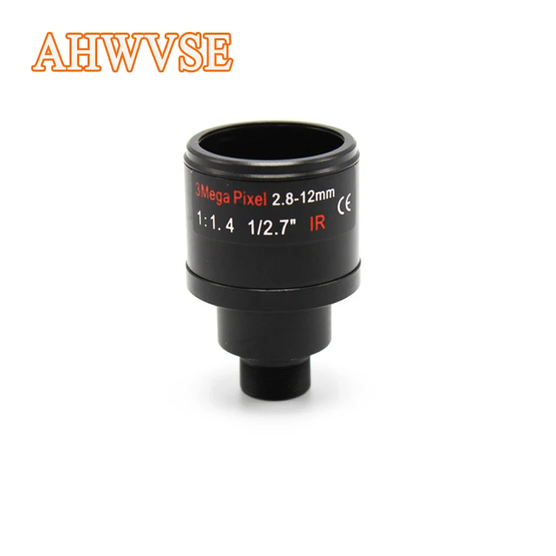 

3.0 Megapixel 2.8-12mm fixed iris HD CCTV camera lens varifocal lens manual zoom & focus M12 F1.4 1/2.7