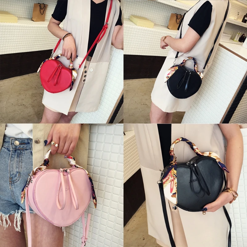 

Women Lady Heart Shaped Shoulder Bag Faux Leather Tote Purse Handbag Messenger Crossbody Polyester Bags