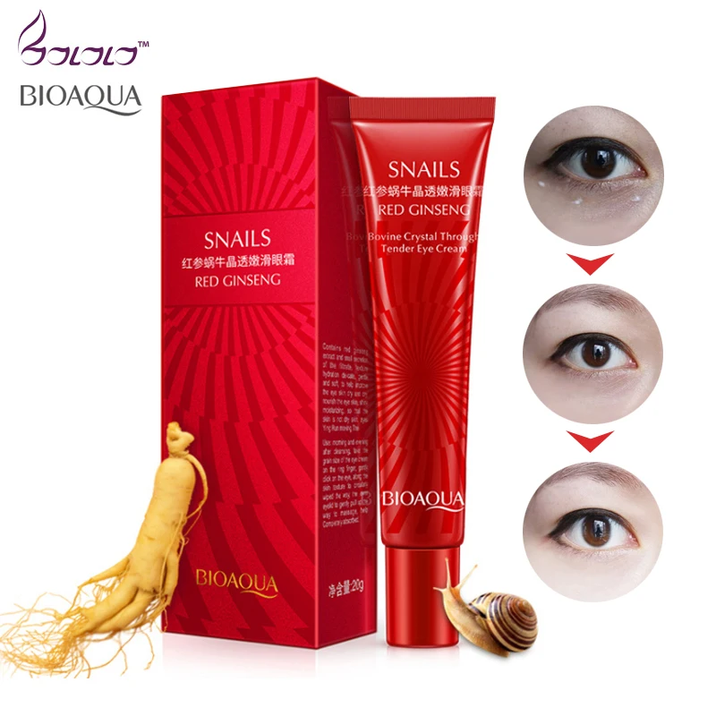 

BIOAQUA Brand Snail Essence Eye Cream Moisturizer Ageless Fade Fine Line makeup gel Remove Dark Circle Lift Skin Care