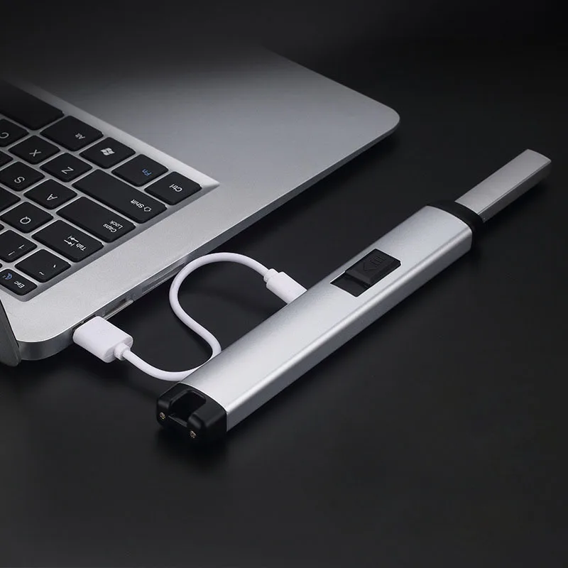 

Electronic Candle Lighter Arc Windproof Flameless USB Rechargeable for Kitchen BBQ Camping Stove BB55