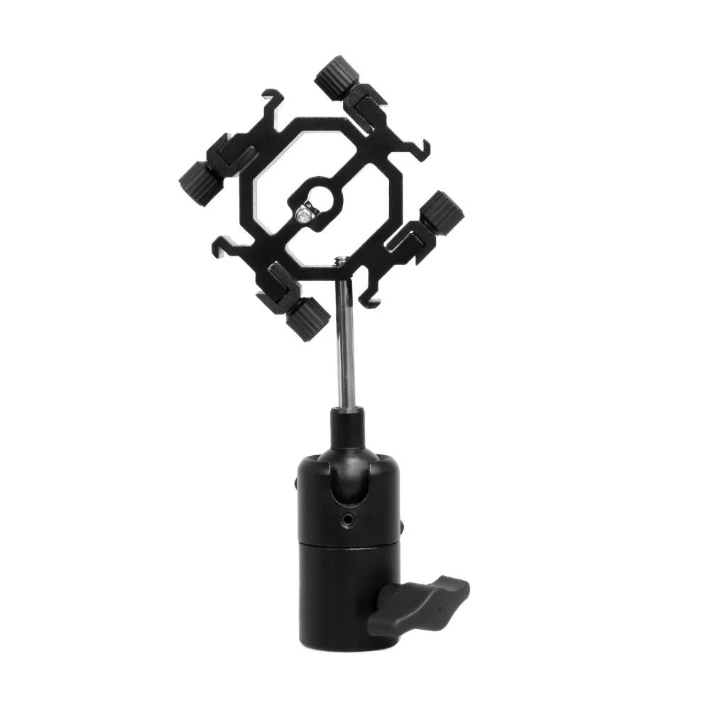 High Quality Swivel Four Quadruple Flash Light Stand Umbrella Holder