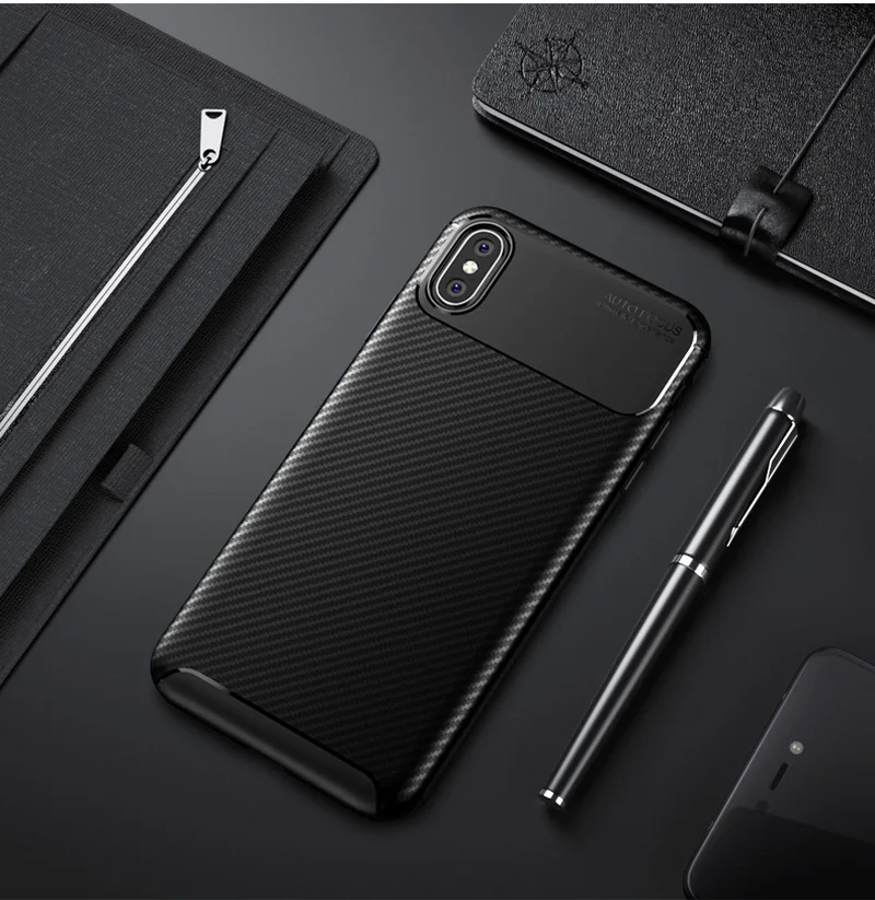 Роскошный чехол из углеродного волокна для Iphone XS MAX XR X 8 7 Plus 6 6s мягкий силиконовый