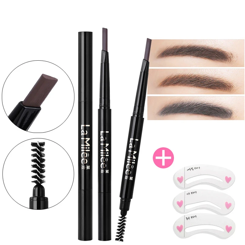 Beste LAMILEE Brand Eye Brow Tint Cosmetica Natuurlijke Langdurige Verf Tattoo Wenkbrauw Waterdicht Zwart Bruin Wenkbrauwpotlood Make Up Set