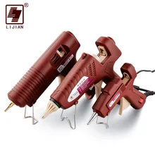 LIJIAN 20 W/60 W/100 W Pistola de Pegamento de Fusión En Caliente EE. UU./UE Plug Profesional Ajustable de Cobre boquilla Calefacción Calentador de Cera 7mm 11mm barras de Pegamento