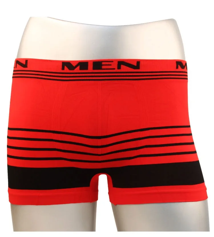 2016 best selling Men boxer underwear Stripe Sexy Breathable Seamless Mens underwear boxers Free