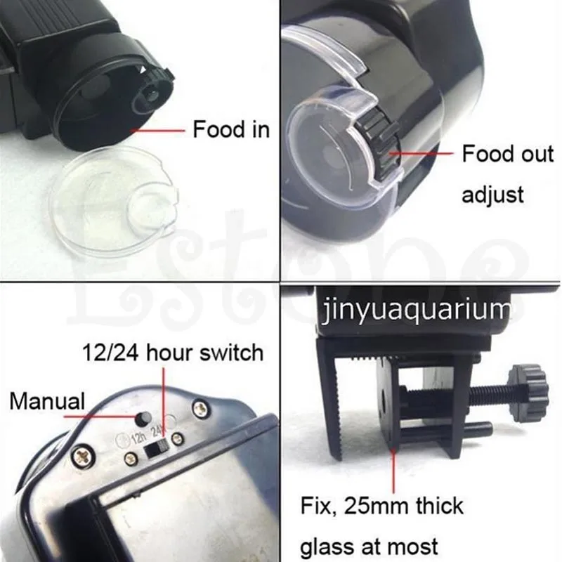 Автоматический аквариум для кормления рыб бачок чаша кормушка распределитель с таймером