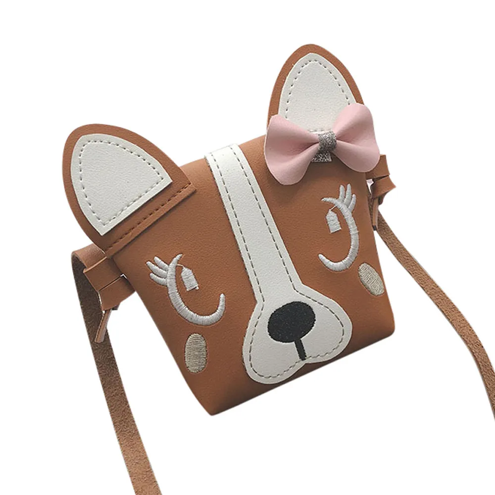 Aelicy, новая дизайнерская мини-сумка, милая детская сумка с бантом, Детская сумка на плечо для девочек, мини-сумка-мессенджер, женская сумка через плечо - Цвет: Коричневый
