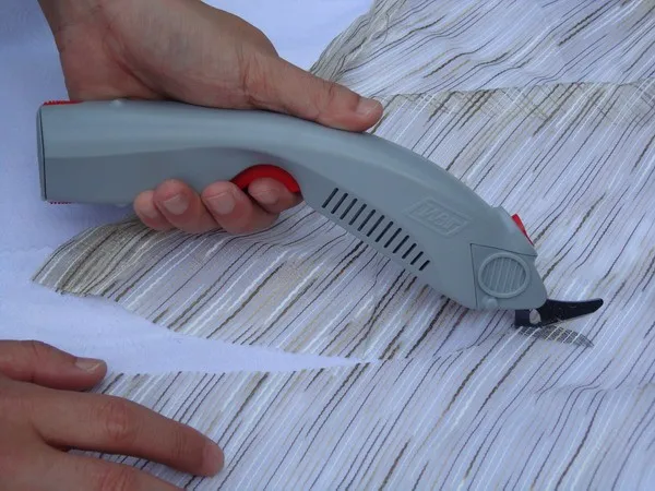 Горячая Портативный электрический ножницы для станок для резки ткани нож