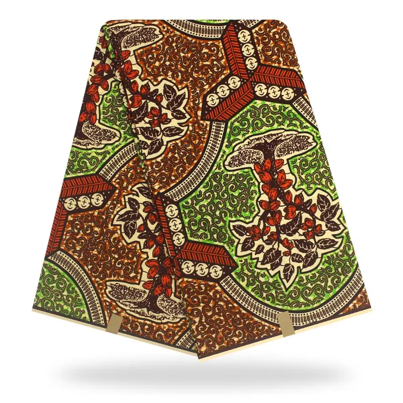 Новая хлопковая африканская одежда высокого качества хлопчатобумажная африканская Ткань 6 ярдов свадьбы H180729 - Цвет: 6