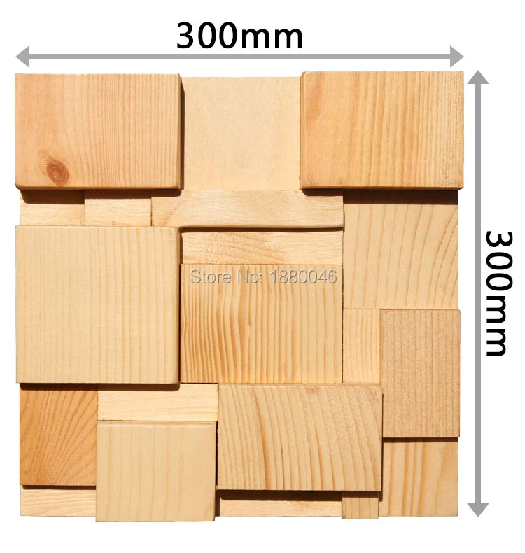 Высокое качество сосновая древесина тетрагонум деревянный декор для домашнего использования и украшения стен и деревянная мозаика 1 коробка 11 шт. 30x30 см