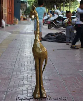 

Crafts statue pure bronze Carved Animal giraffe Giraffes Art Statue sculpture
