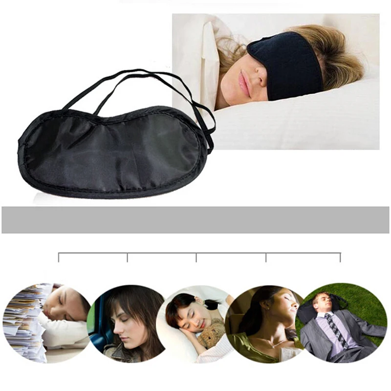 Breathable Polyester Eyeshade Sleeping Eye Mask Portable Travel Sleep