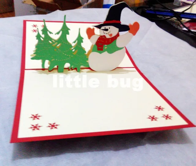 novelty 3d snowman christmas cards pop up cards custom cubic greeting cards party invitation - Snowman Christmas Cards novelty 3d snowman christmas cards pop up cards custom cubic greeting cards party invitation - Snowman Christmas Cards