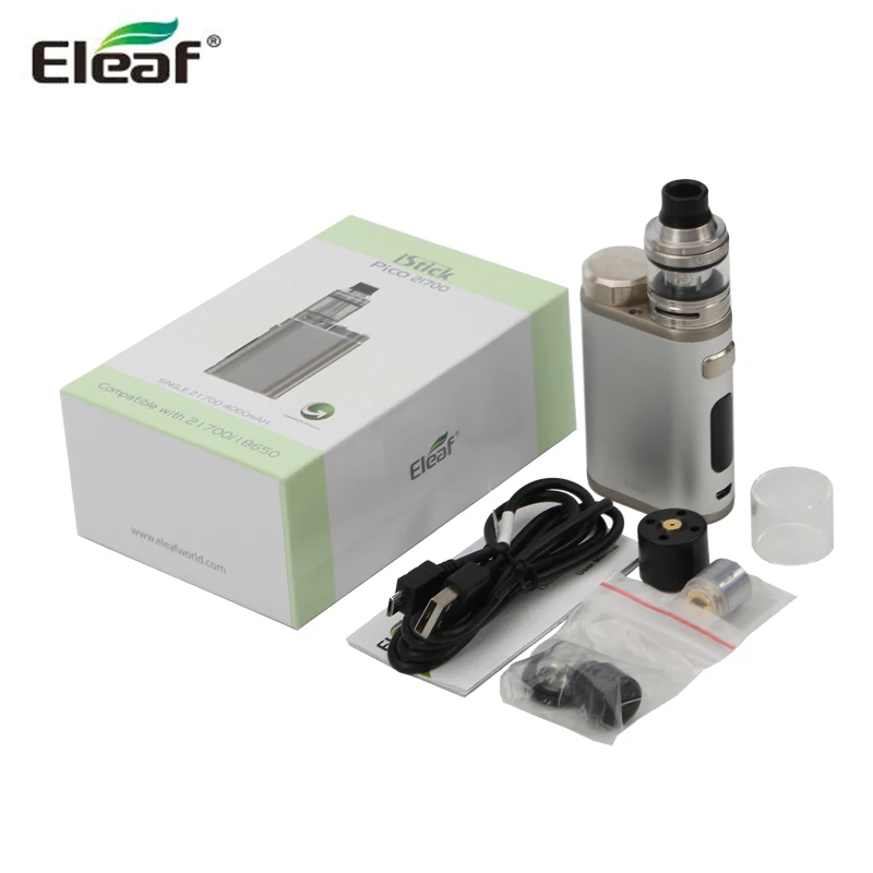 Original Eleaf iStick Pico 21700 with ELLO Tank Kit 100W iStick Pico BOX MOD Compatible with 21700/18650 Battery E Cigarette Kit Original Eleaf iStick Pico 21700 with ELLO Tank Kit 100W iStick Pico BOX MOD Compatible with 21700/18650 Battery E Cigarette Kit