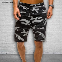 Pui men tiua новые модные летние камуфляжные мужские шорты для пробежки, мужские камуфляжные повседневные шорты для фитнеса, мужские шорты с эластичной резинкой на талии