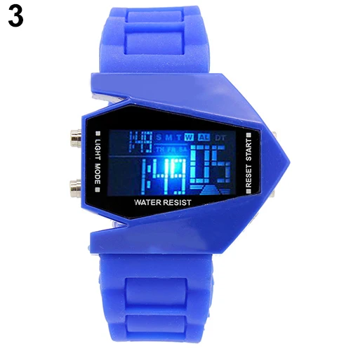 Reloj de pulsera electrónico con esfera en forma de Plan deportivo Digital ligero, diseño de gran tamaño, para hombre - Imagen 3