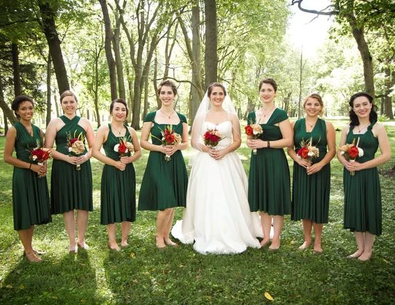 forest green multiway dress