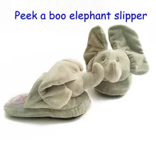 Peek A Boo Elephant Slipper Toy, Stuffed & Plush Elephant Home Slippers Walk Cover Eyes Funny Toy For Valentine's Day Gifts Peek A Boo Elephant Slipper Toy, Stuffed & Plush Elephant Home Slippers Walk Cover Eyes Funny Toy For Valentine's Day Gifts