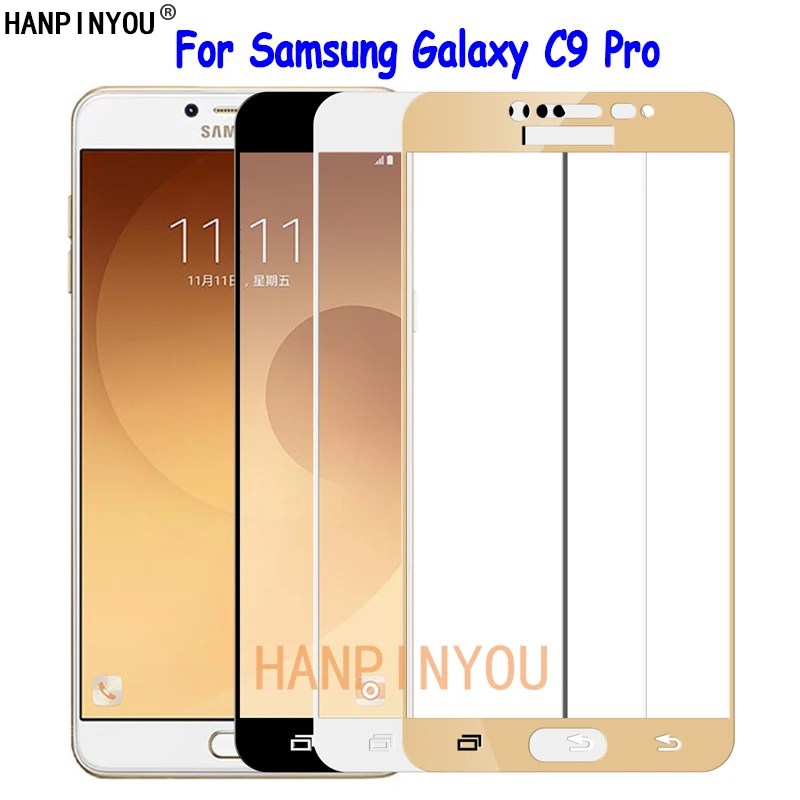 Для Samsung Galaxy C9 Pro C9Pro C9000 6 0 &quotПолное покрытие закаленное стекло Защита экрана