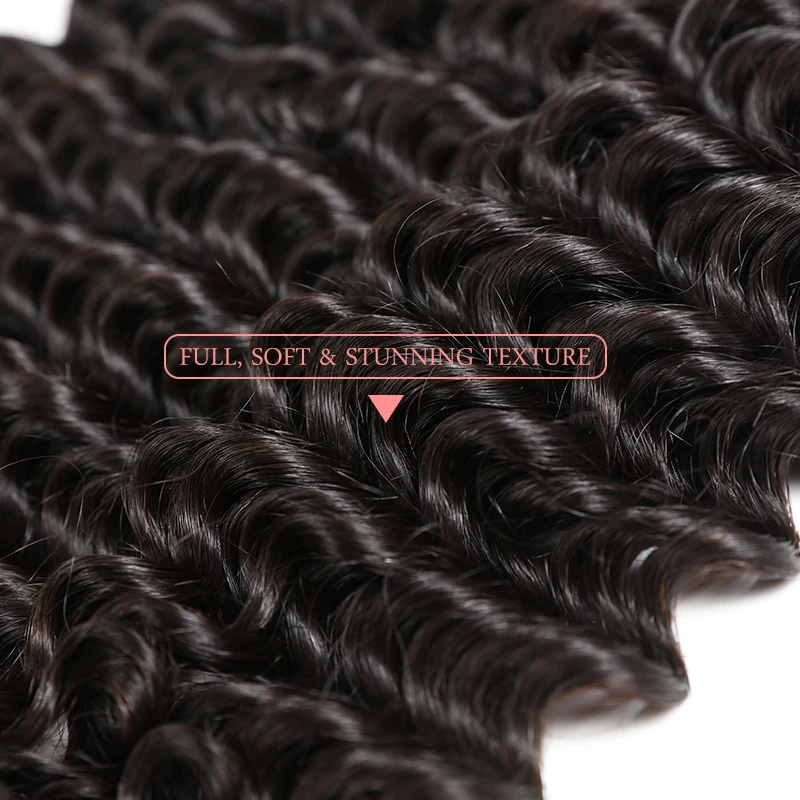 Ali Queen Hair Brazilian Deep Wave Pre Plucked 360 Lace Frontal Closure With Baby Hair Virgin Hair Free Shipping