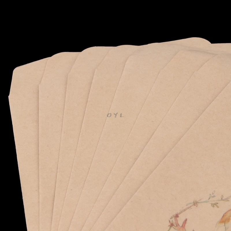 8 шт. дизайн крафт-бумаги олень конверт винтажная Европейская открытка для карты Рождественский подарок бумажные конверты