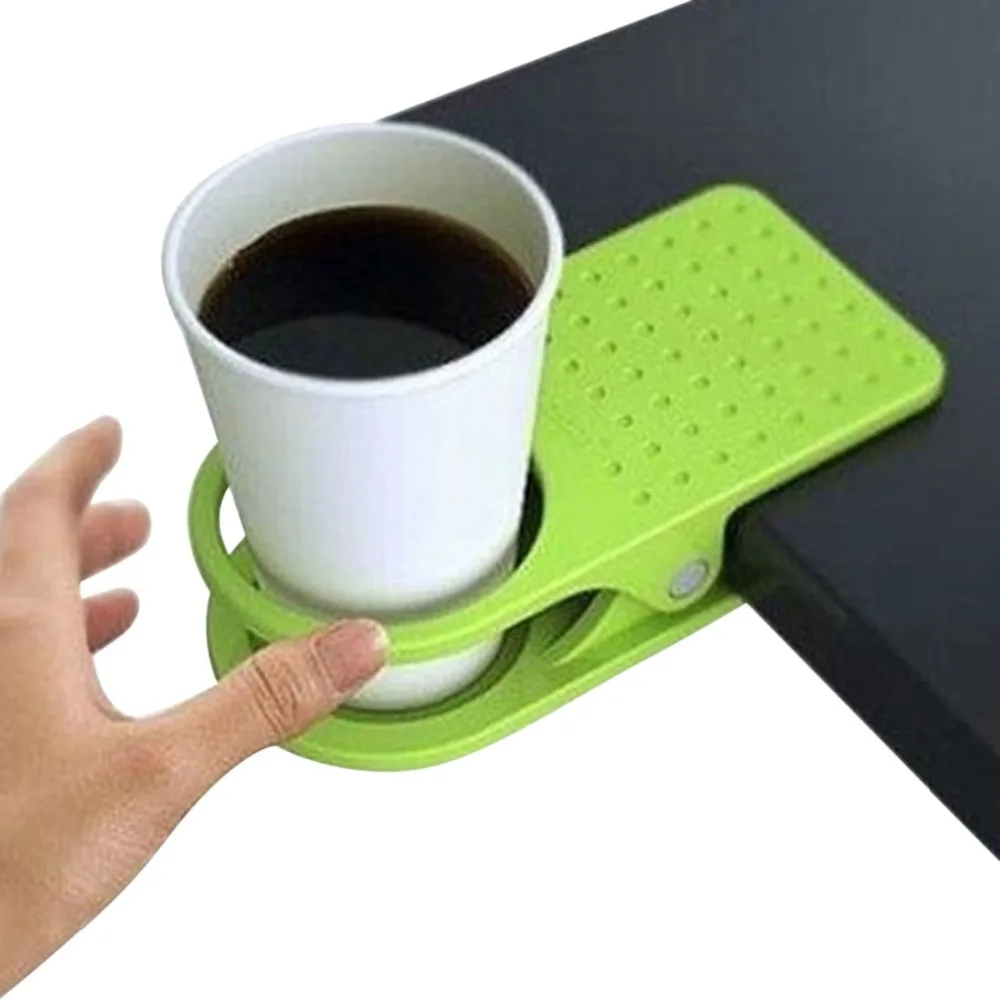 Office Table Desk Drink Coffee Cup Holder Clip Drinklip Coffee cup stand Mug Rest Mat Color
