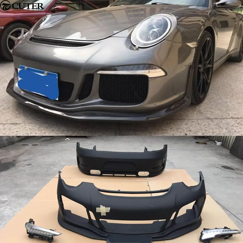 911 997 сменный на 991 GT3 стильный комплект кузова для автомобиля передний бампер губ