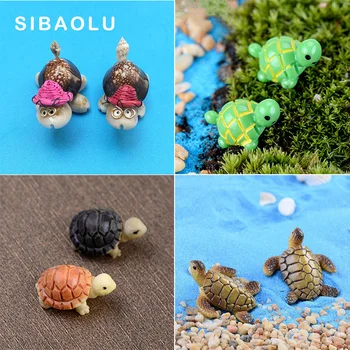 

Cute Turtle Figurine home decor miniature fairy garden decoration accessories animal model statue Micro Landscape Crafts figure