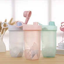 550 мл креативная шейкер бутылочка с широким горлом Спортивная Фитнес-бутылка со шкалой дропшипная Студенческая Мужская и женская чашка