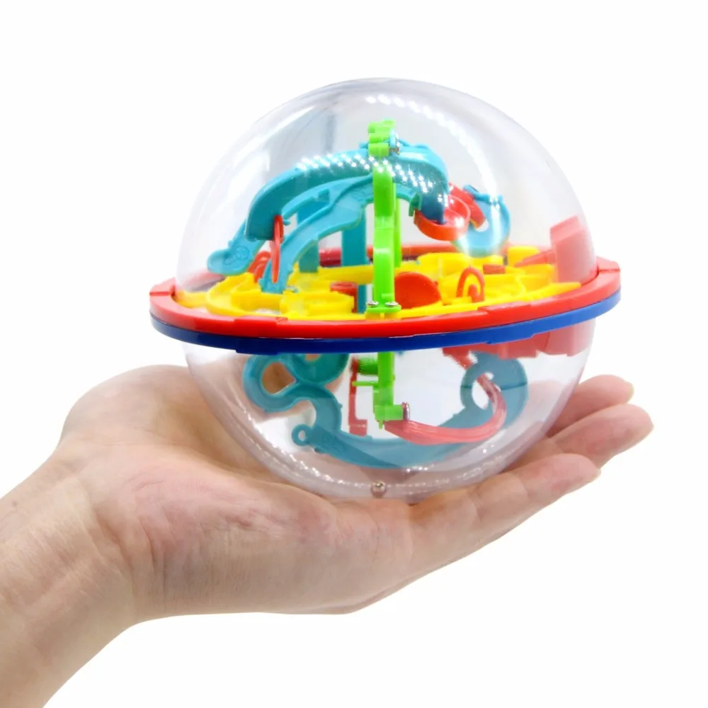 1 шт. 100 шаг 3D puzzle Ball Magic Интеллект лабиринт сфера шар игрушечные лошадки сложные барьеры игры мозг тестер Баланс Обучение