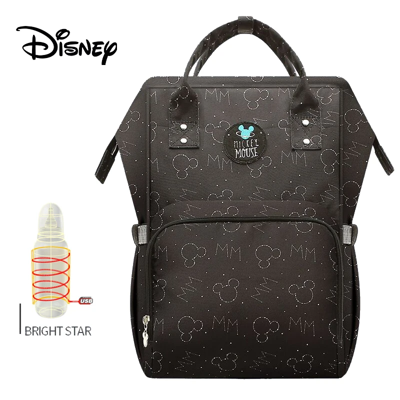 Disney бутылочки для кормления Изоляционные сумки USB Ткань Оксфорд сумка для хранения подгузников рюкзак мода водонепроницаемый большой емкости Сумки для подгузников - Цвет: 14