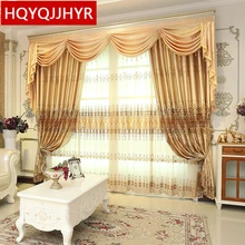Custom Made European classic luxury embroidery curtains for Living Room Hotel Window curtain Bedroom Window curtain