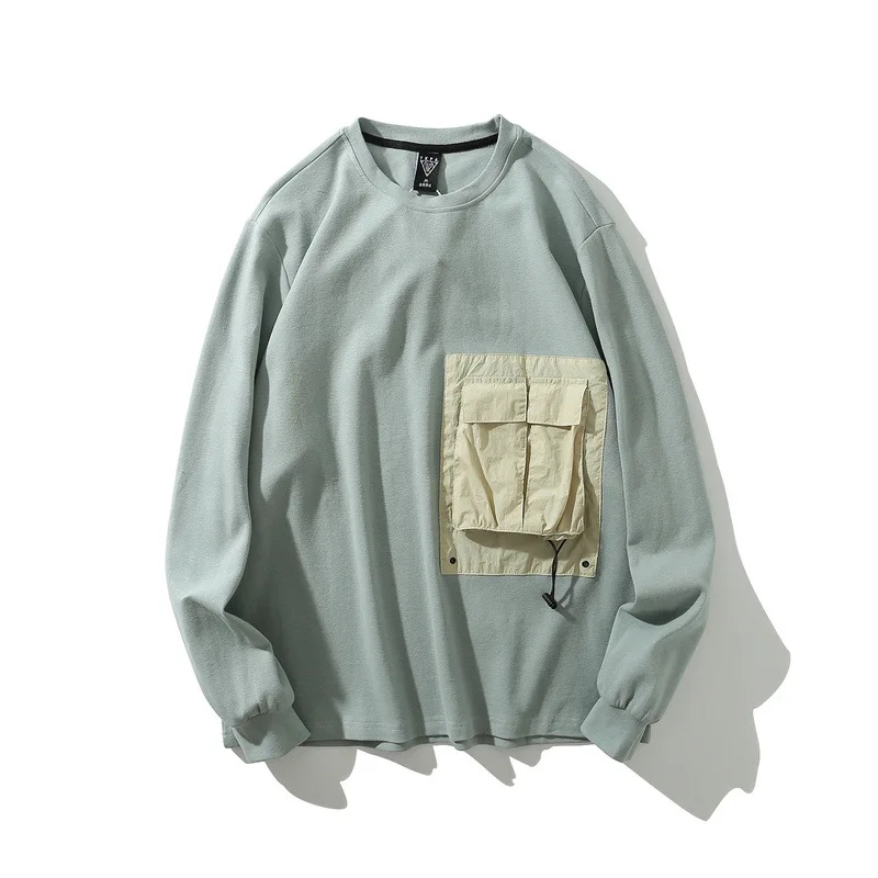 

Pocket Patchwork Sweatshirts Men Hip Hop Streetwear Pullover Hoodies Mens 2019 Autumn Casual Oversize gym Tops Couple Clothes