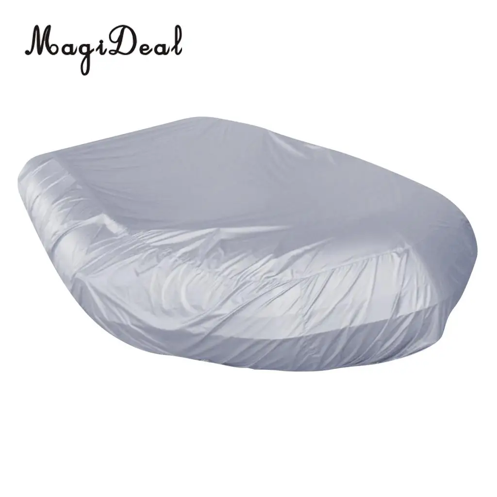 MagiDeal Premium Durable 420D Oxford Fabric Waterproof UV Protection 7.5-17ft/2.3-5.2m Inflatable Boat Dinghy Cover Accessories