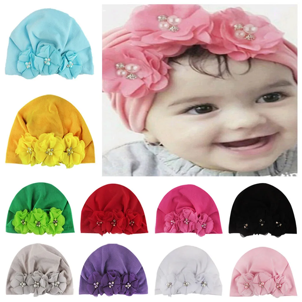 

Baby Sun Hat Flower Solid Turban Newborn Photography Props Hats For Children Warm Winter Autumn Boys Girls Cap Kids Hat#U10