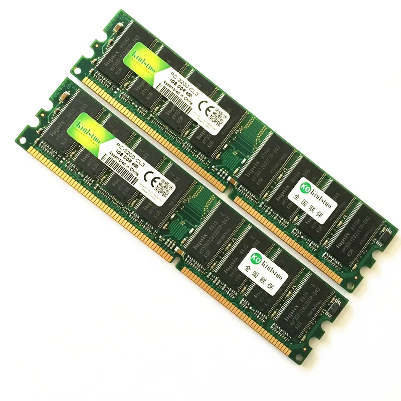 Kinlstuo DDR1 الكباش DDR 1 جيجابايت pc3200 ddr400 400 ميجا هرتز 184Pin سطح المكتب ddr الذاكرة CL3 DIMM RAM 1 جرام عمر الضمان