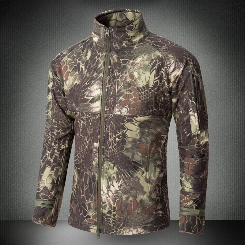 

New shark leather commander soft shell charge before the camouflage tactics straight collar windbreak waterproof tactics Jackets
