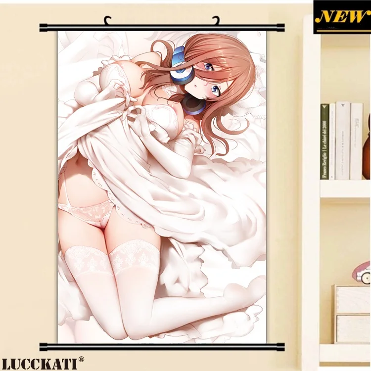 22-5-toubun_no_hanayome areola cameltoe dress ginhaha headphones no_bra pantsu see_through skirt_lift thighhighs wedding_dress_副本