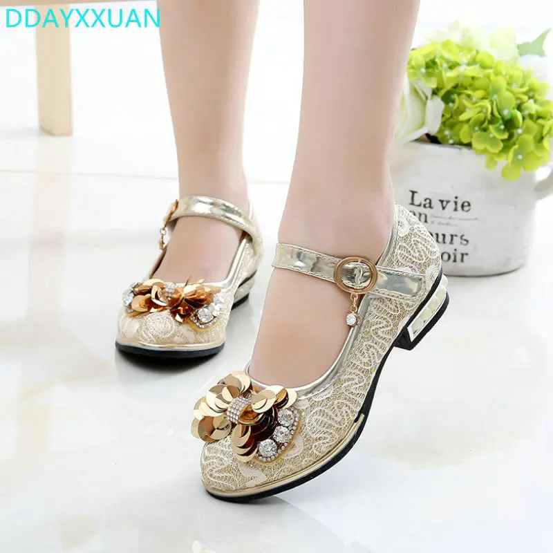 Children Princess Shoes New 2018 Spring Girls Sequins Girls Wedding...