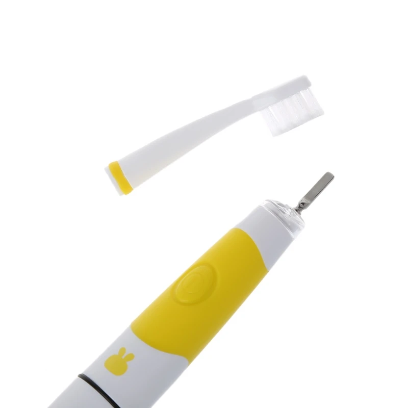 SEAGO звуковая электрическая зубная щетка Детская батарея зубная щетка светодиодный индикатор 3 головки