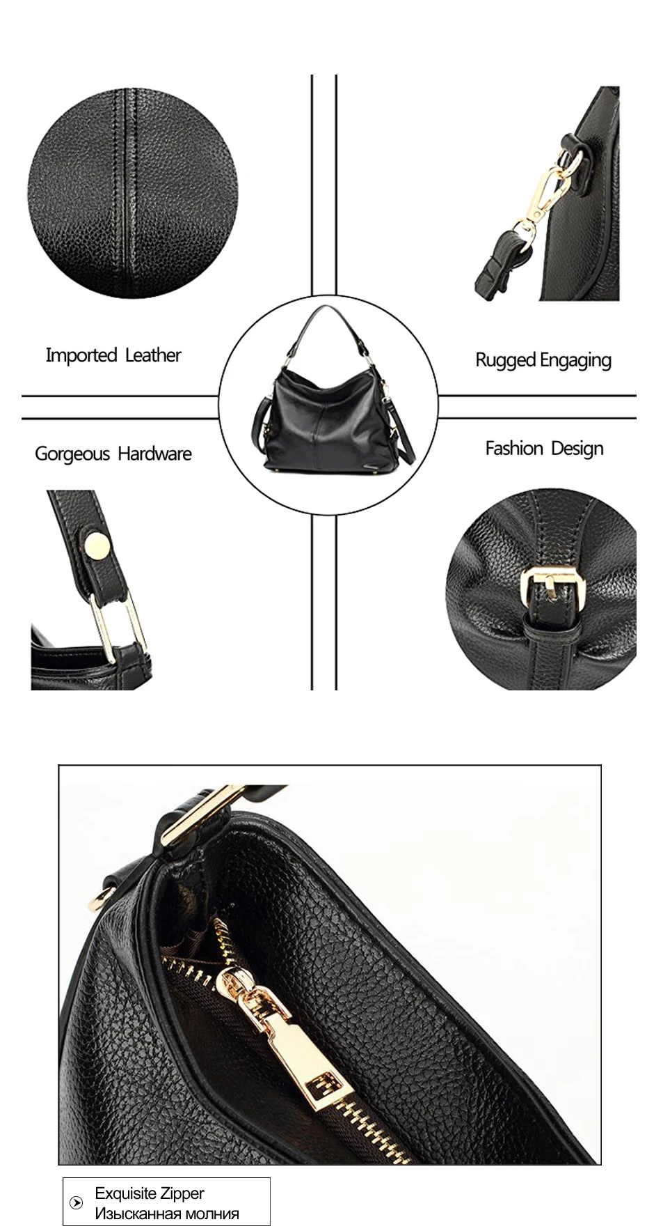 Bolsa de Ombro bolsas femininas de Couro