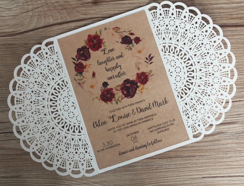 Laser Cut Invitations