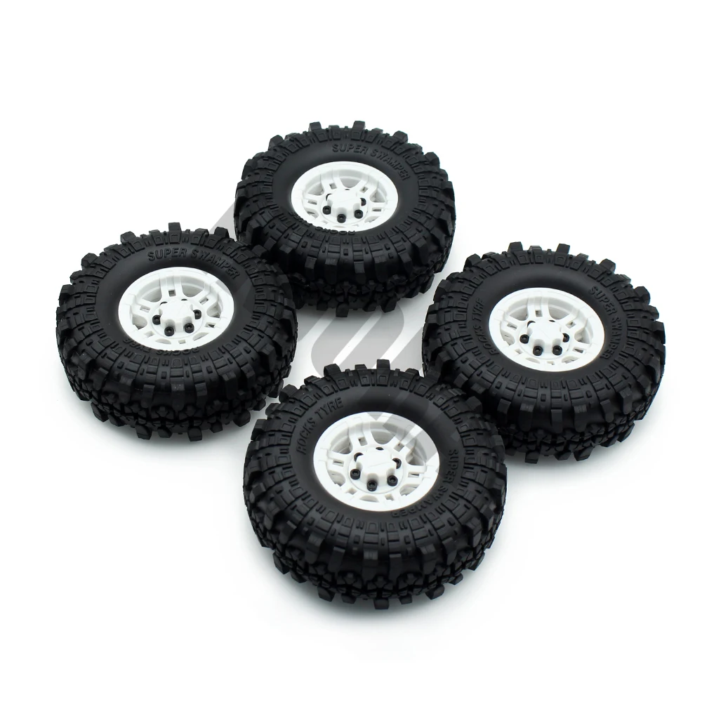 INJORA 1:10 RC Crawler 1.9 Inch Rubber Tires & Plastic Beadlock Wheel Rim for Axial SCX10 Tamiya CC01 D90 D110 TF2 INJORA 1:10 RC Crawler 1.9 Inch Rubber Tires & Plastic Beadlock Wheel Rim for Axial SCX10 Tamiya CC01 D90 D110 TF2