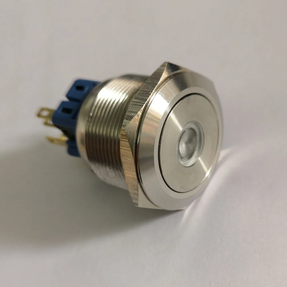 

25mm Momentary 1NO1NC Push Button Switch Red, Green Yellow, White, Blue , Orange 3.3V 12V 24V 110V 230V DOT LED switch
