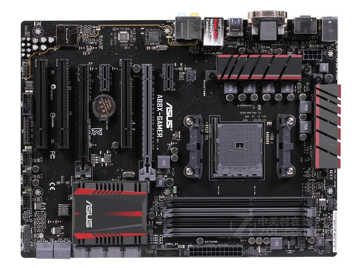 

Asus A88X-GAMER Desktop Motherboard AMD A88X Socket FM2/FM2+ DDR3 64GB SATA3 USB3.0 HDMI DVI ATX Original Used Mainboard