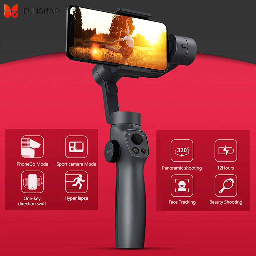 

FUNSNAP Capture2 3-axis Mobile Handheld Gimbal Stabilizer with Zooming Wheel Mode