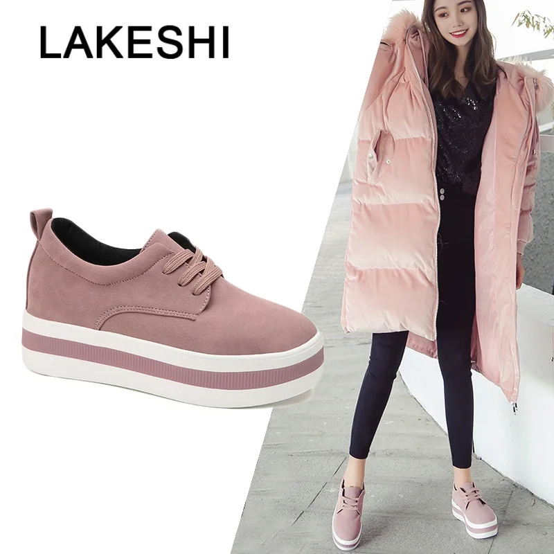 

Creepers Women Flats Shoes 2019 Spring Fashion Sneakers Creepers Shoes Women Casual Shoes Ladies Loafers Slip On Platform Shoes