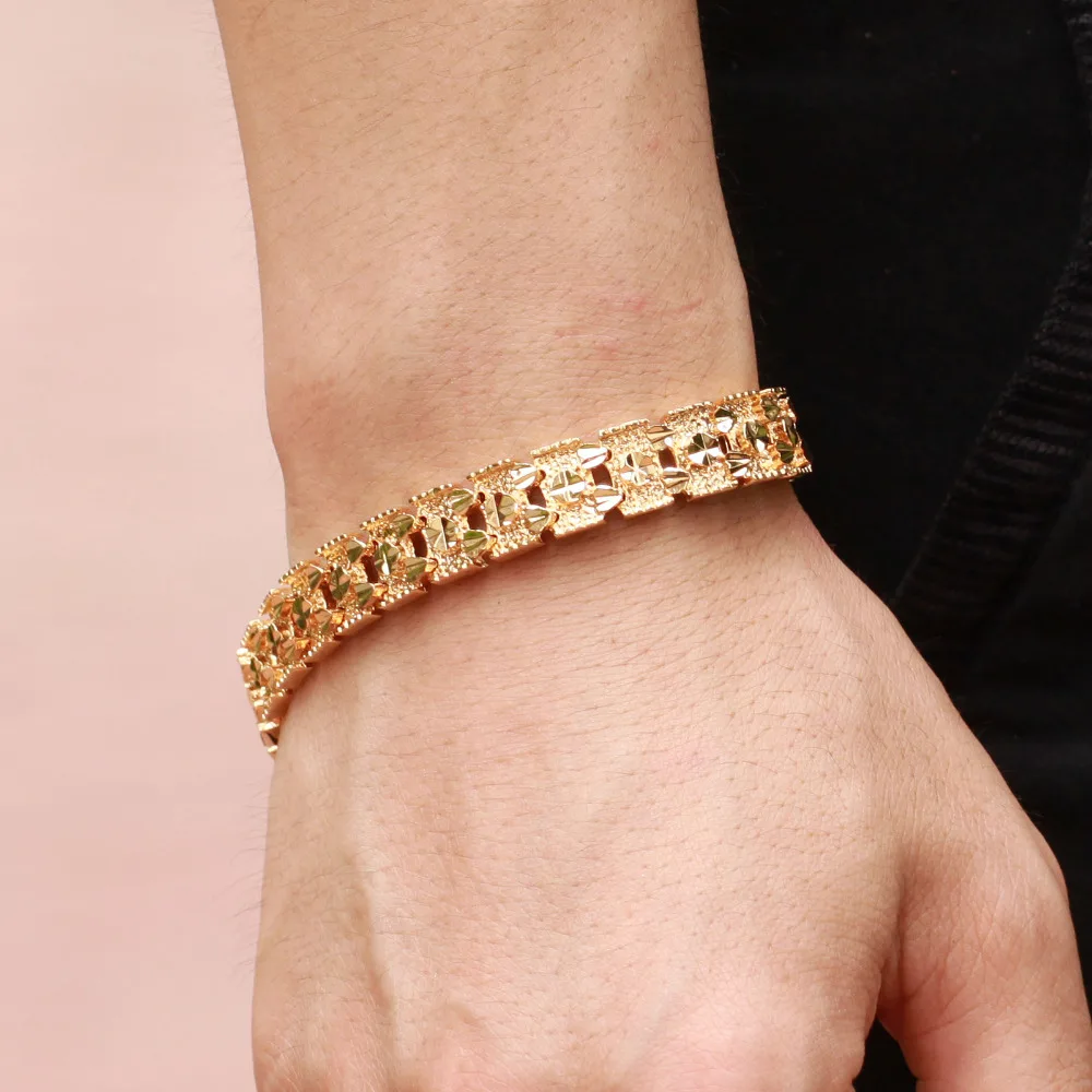 7SEAS Luxury Gold Color Men Bracelet 