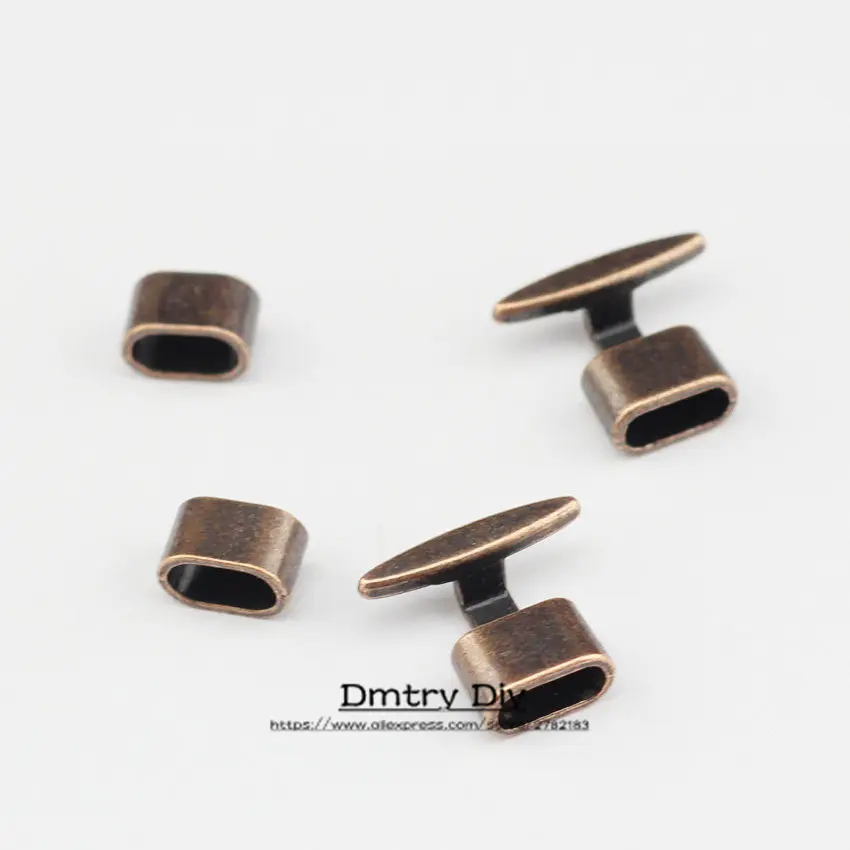 Dmtry DIY ювелирные аксессуары для изготовления браслетов-манжет и браслетов фурнитура застежка-крючок для плоских кожаных шармов части C0002 - Цвет: Copper