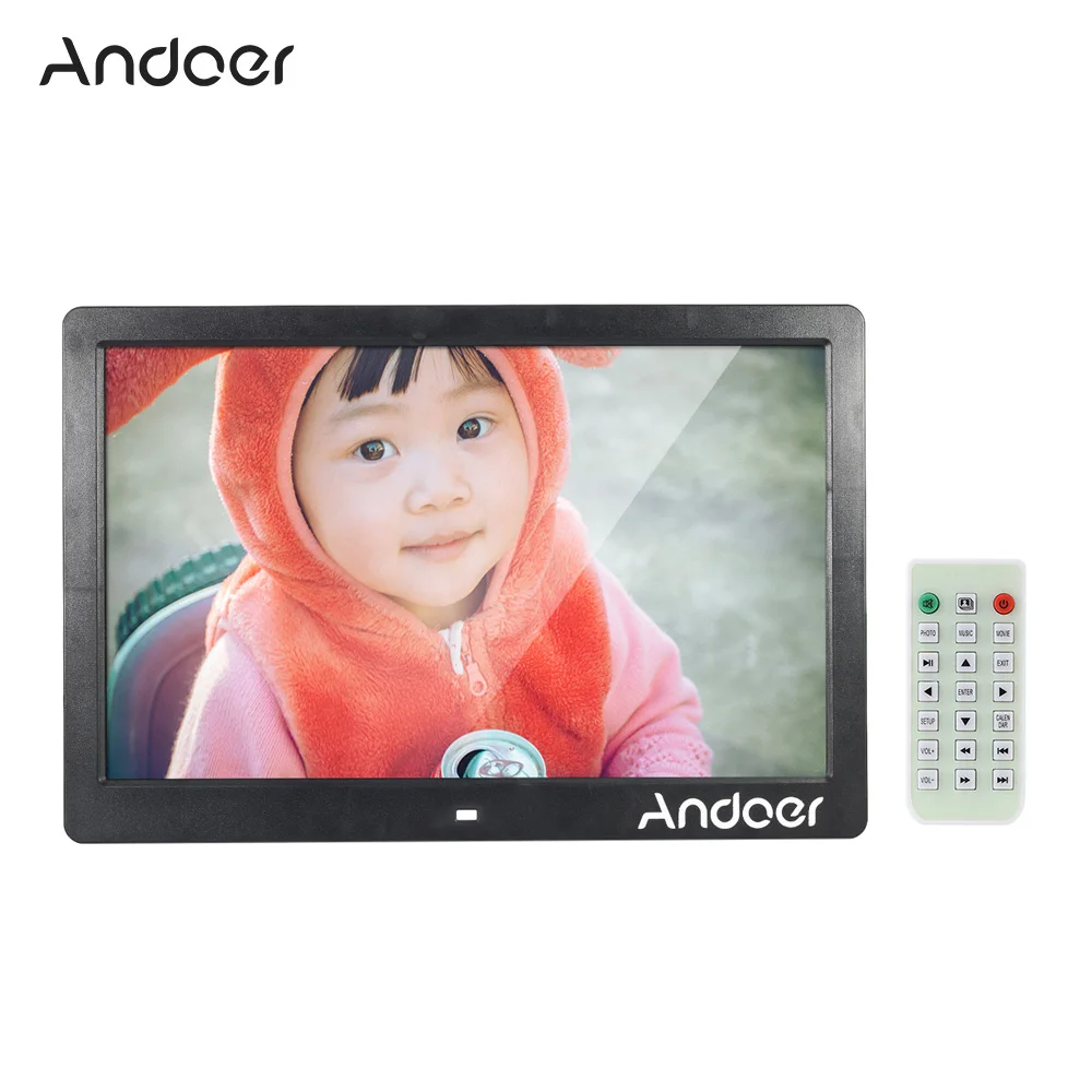 Andoer 13" TFT LED Digital Photo Frame Camera Photo Album Remote